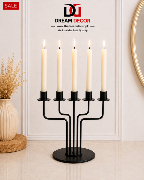 Golden Brass Candle Stand