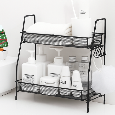2-Tier Bathroom Shelf Organizer countertop