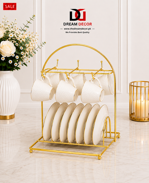Golden Metal Dish Rack