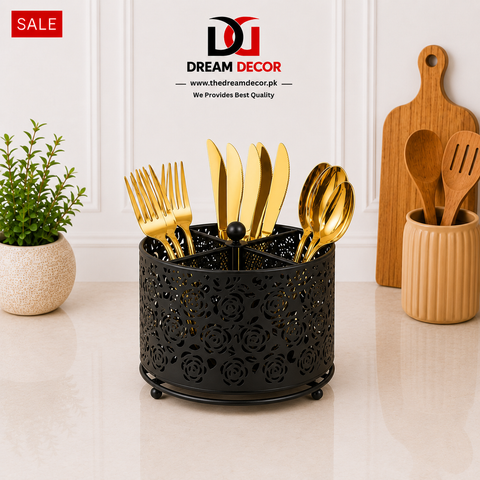 Luxury Rotating Cutlery Holder Organizer