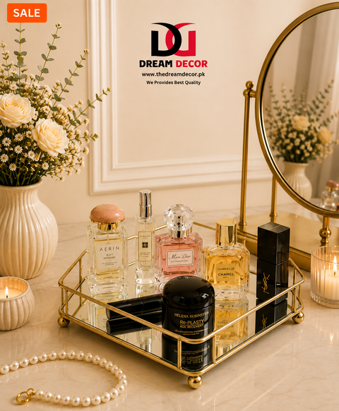 Mirror Glass Jewelry Tray