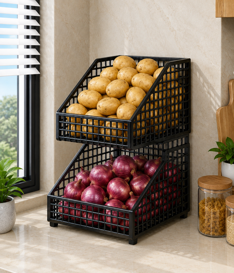 2-Tier Multipurpose Kitchen Storage Basket