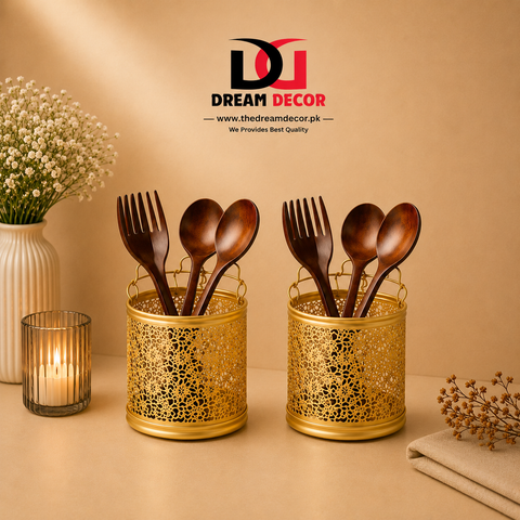 Elegant Metal Cutlery Holder