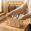 Premium Gold Mesh Cutlery Organizer Basket – Kitchen Spoon & Fork Holder