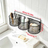 3-Compartment Wall Mounted Bathroom Organizer Basket