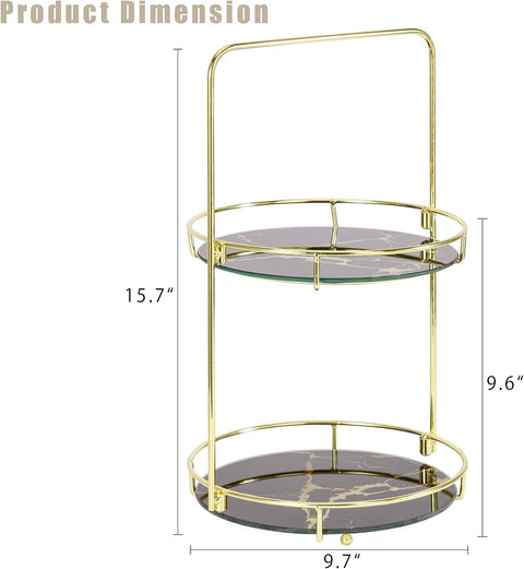 Round Wire Vanity Organizer Rack for Dresser