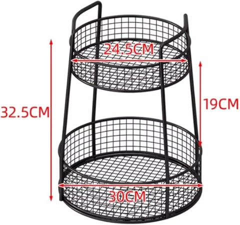 Metal Fruit Basket, Multifunctional Round Fruit Bowl