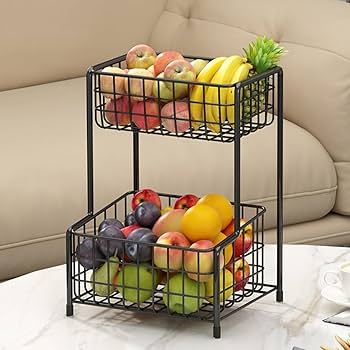 2 Tier Countertop Kitchen Fruit Basket