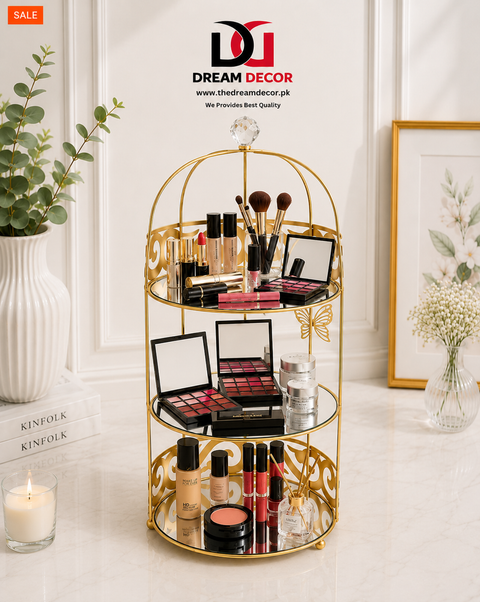 3 Layer luxury birdcage Serving Organizer