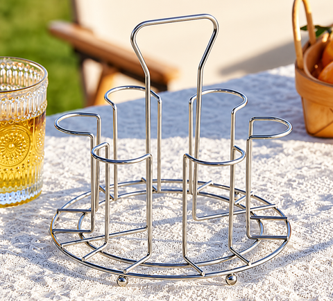 Premium 6-Glass Holder & Storage Rack