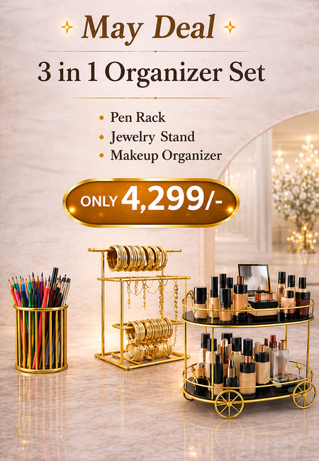 3 in 1 Luxury Gold Organizer Set – April Deal