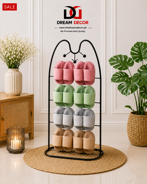 5-Tier Metal Slipper Stand – Modern Entryway Shoe Organizer