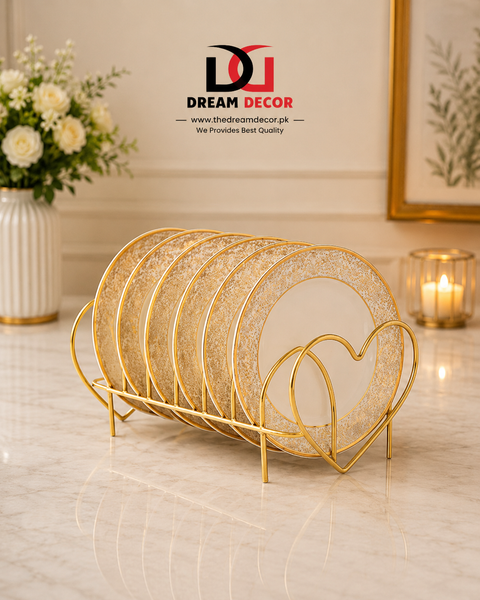 Golden Metal Plate Stand / Frame