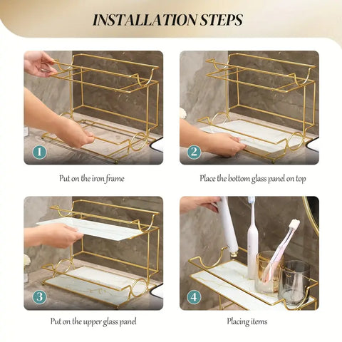 Premium Metal Makeup Organizer – 2 Tier