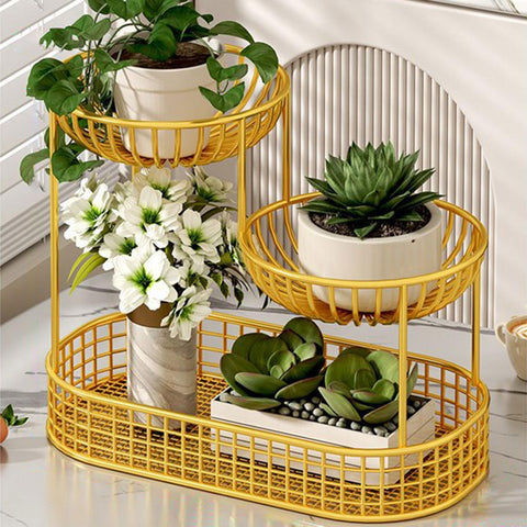 3 layer round base fruit organiser| Multi Purpose Rack