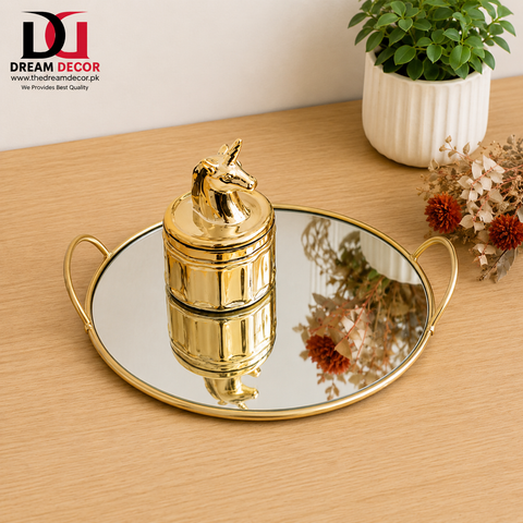 round glass vanity Tray