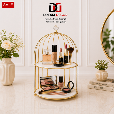 Premium Gold Cosmetic Organizer Rack