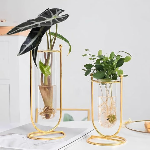 Modern Geometric Test Tube Planter Set (2-Piece)