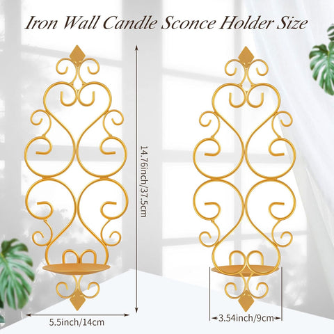 Wall Candle Holder Decorative Black Candle