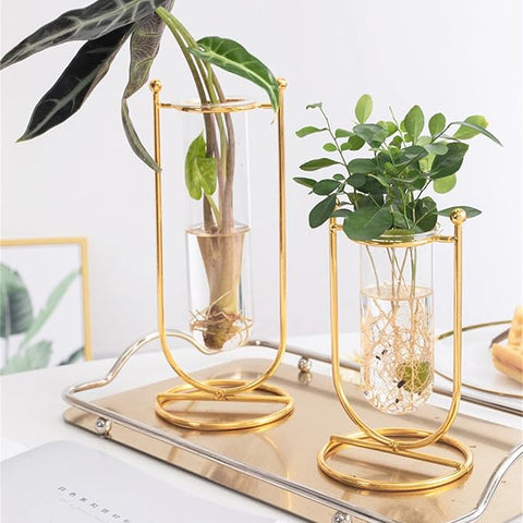Modern Geometric Test Tube Planter Set (2-Piece)