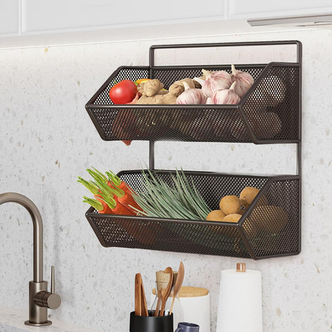 Wall Mounted Multi-Purpose Kitchen Storage Rack