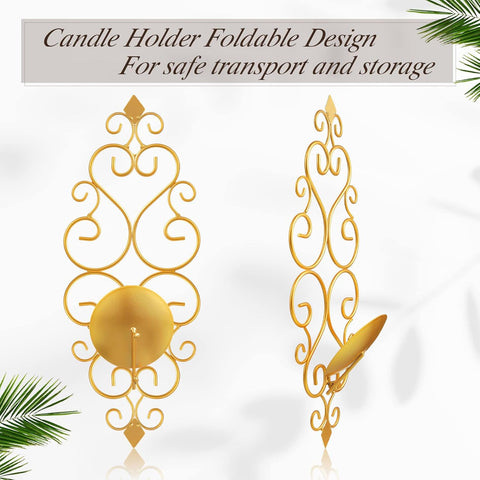 Wall Candle Holder Decorative Black Candle