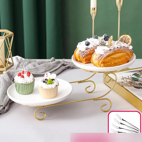 Cupcake Stand Round Cake Display Stand for Afternoon Tea