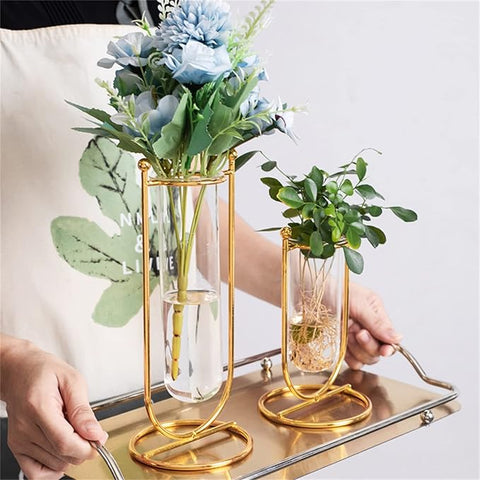 Modern Geometric Test Tube Planter Set (2-Piece)