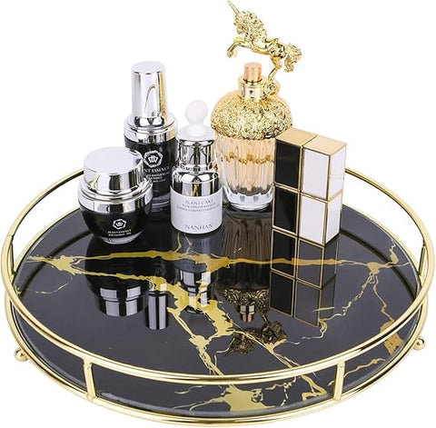 Make-up Organizer Tray, Decorative Glass Vanity Perfume Tray