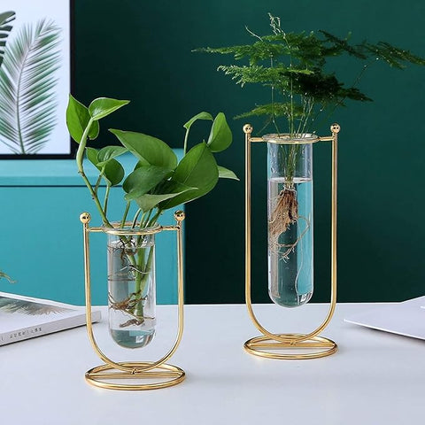 Modern Geometric Test Tube Planter Set (2-Piece)