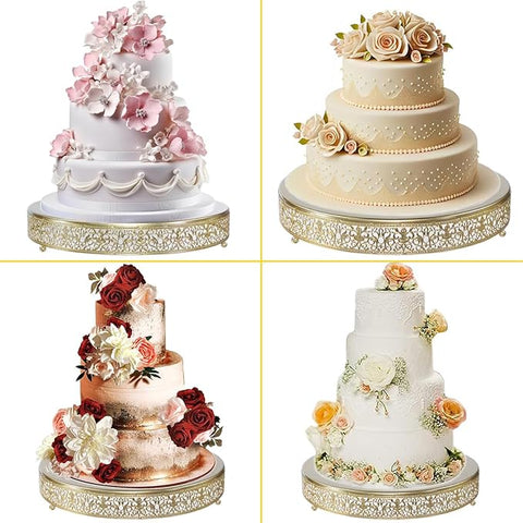 Round Cake Stand Pastry Stand Cupcake Display Tray Golden