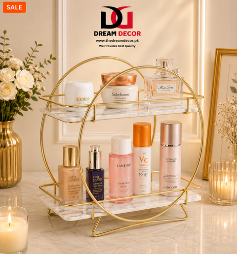 2 Tier Round Cosmetic Storage Rack
