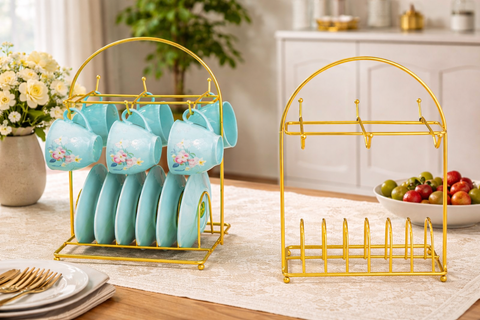 Golden Metal Dish Rack
