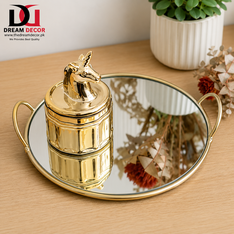round glass vanity Tray