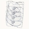 5-Tier Stainless Steel Wall Mounted Pot Lid Organizer Rack