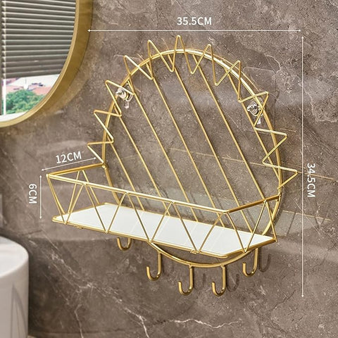 Bathroom Shelf Wall Mounted Metal Towel Rack