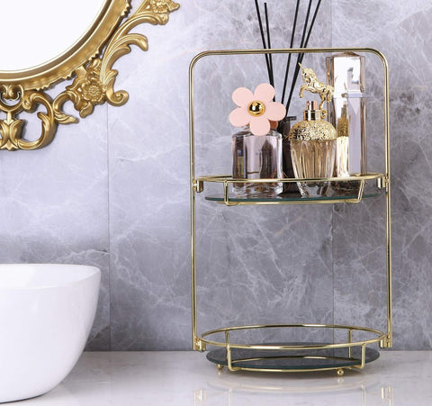 Round Wire Vanity Organizer Rack for Dresser