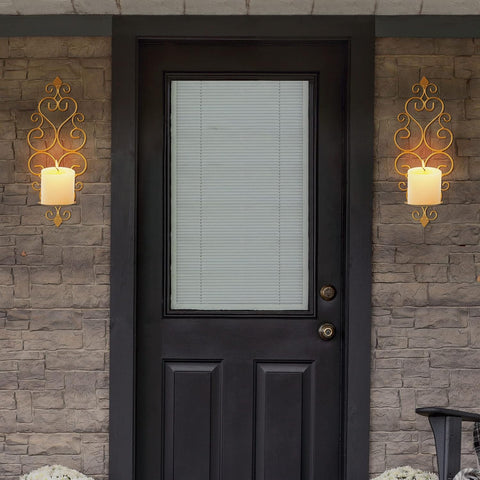 Wall Candle Holder Decorative Black Candle