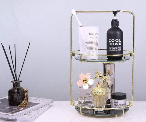Round Wire Vanity Organizer Rack for Dresser