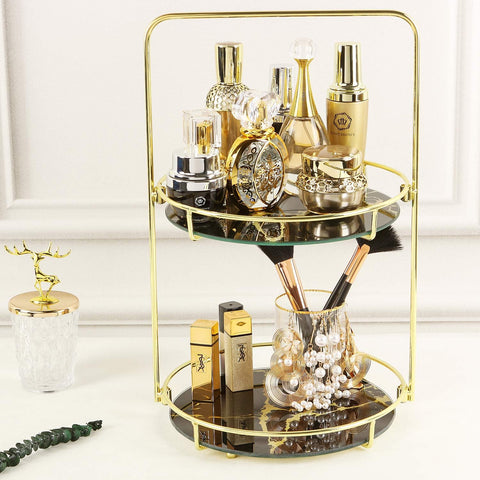 Round Wire Vanity Organizer Rack for Dresser