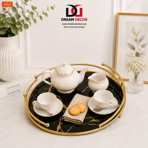 Golden Vein Decor Tray