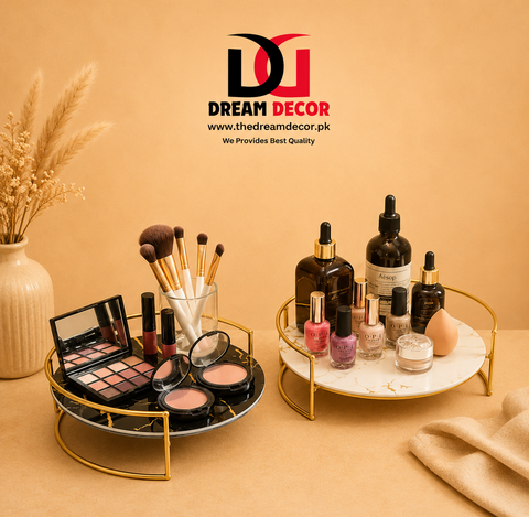 Makeup Decorative Tray  Storage Vanity Serving Tray.