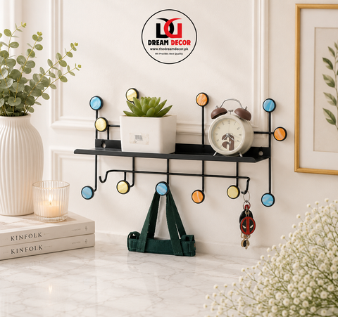 Wall Mounted Coat Rack | Decorative Entryway Organizer