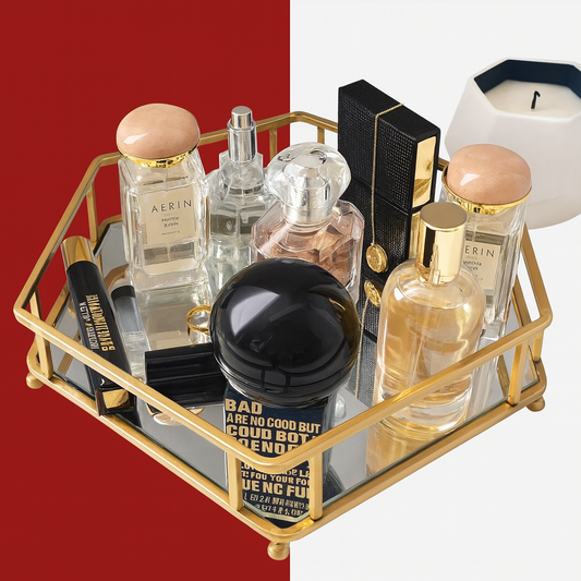 Mirror Glass Jewelry Tray