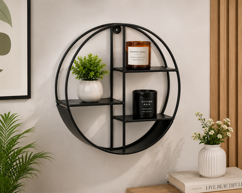 Round Decorative Wall Shelf