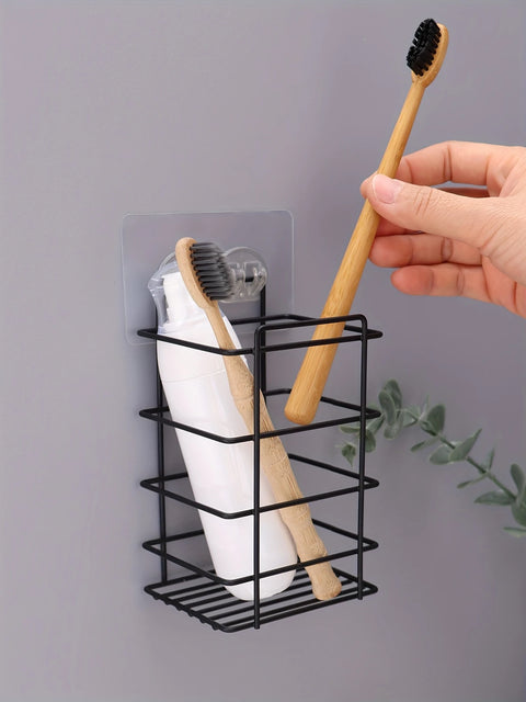 Wall-Mounted Storage Rack for Bathroom Accessories