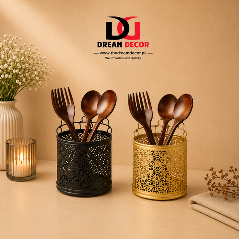 Elegant Metal Cutlery Holder