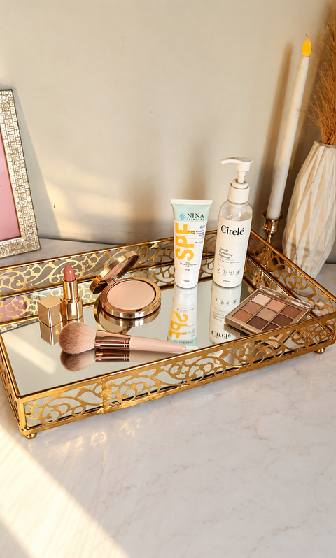 Vanity Trays for serving , makeup organizer