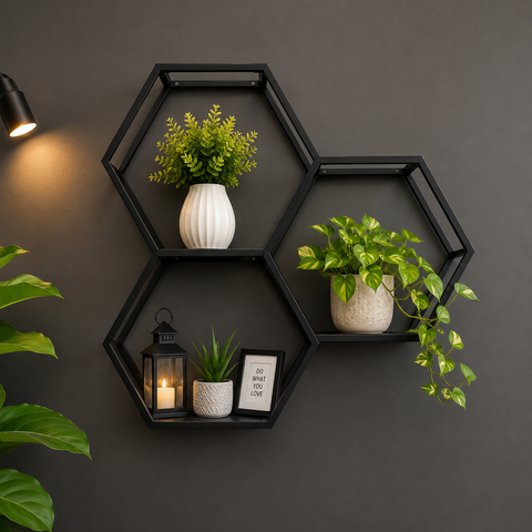 Geometric Wall Display Shelf