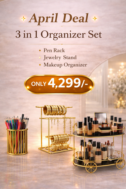 3 in 1 Luxury Gold Organizer Set – April Deal